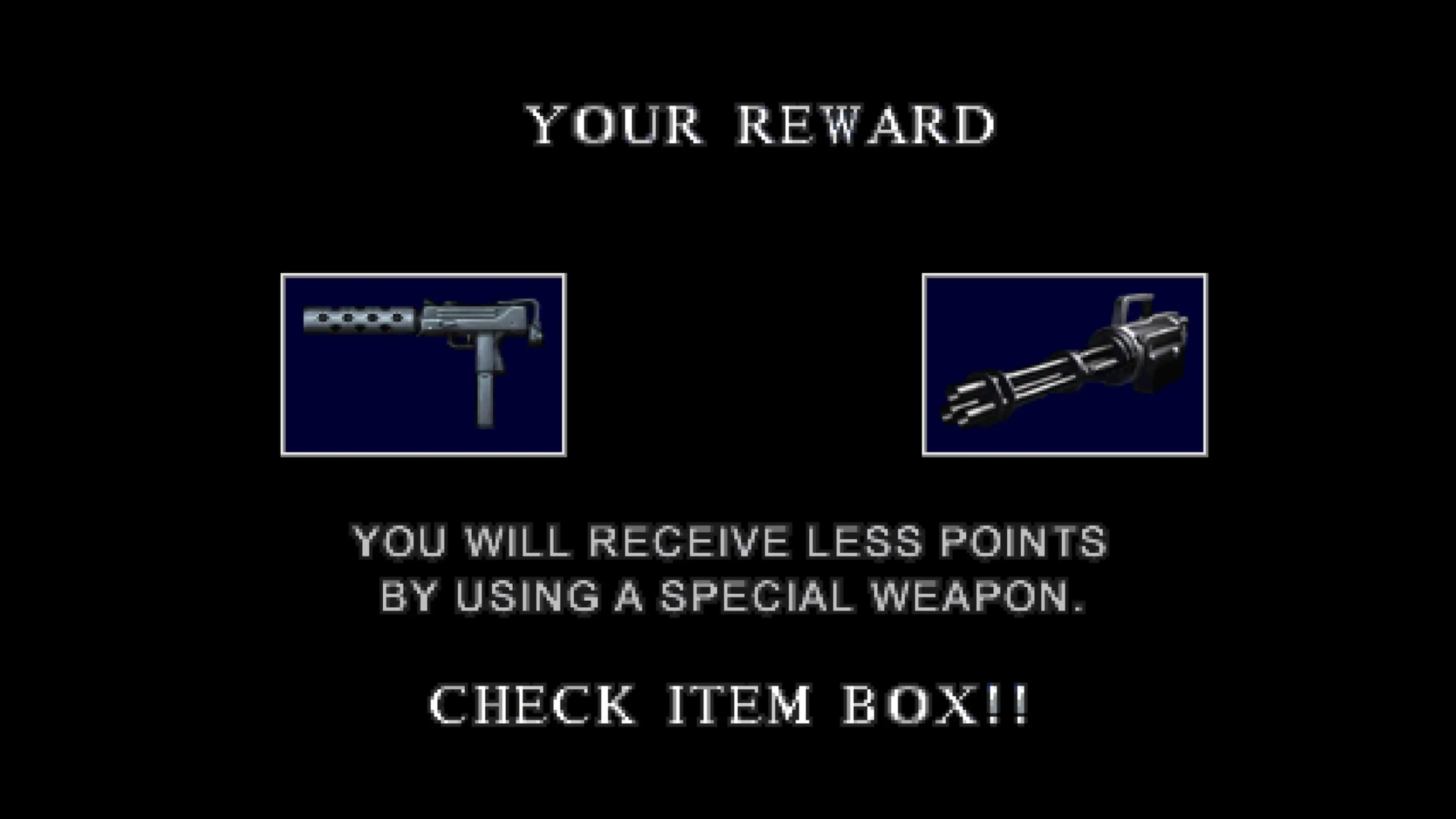 А если пройти оба сценария на рейтинг А, то можно получить автомат и миниган с бесконечными патронами