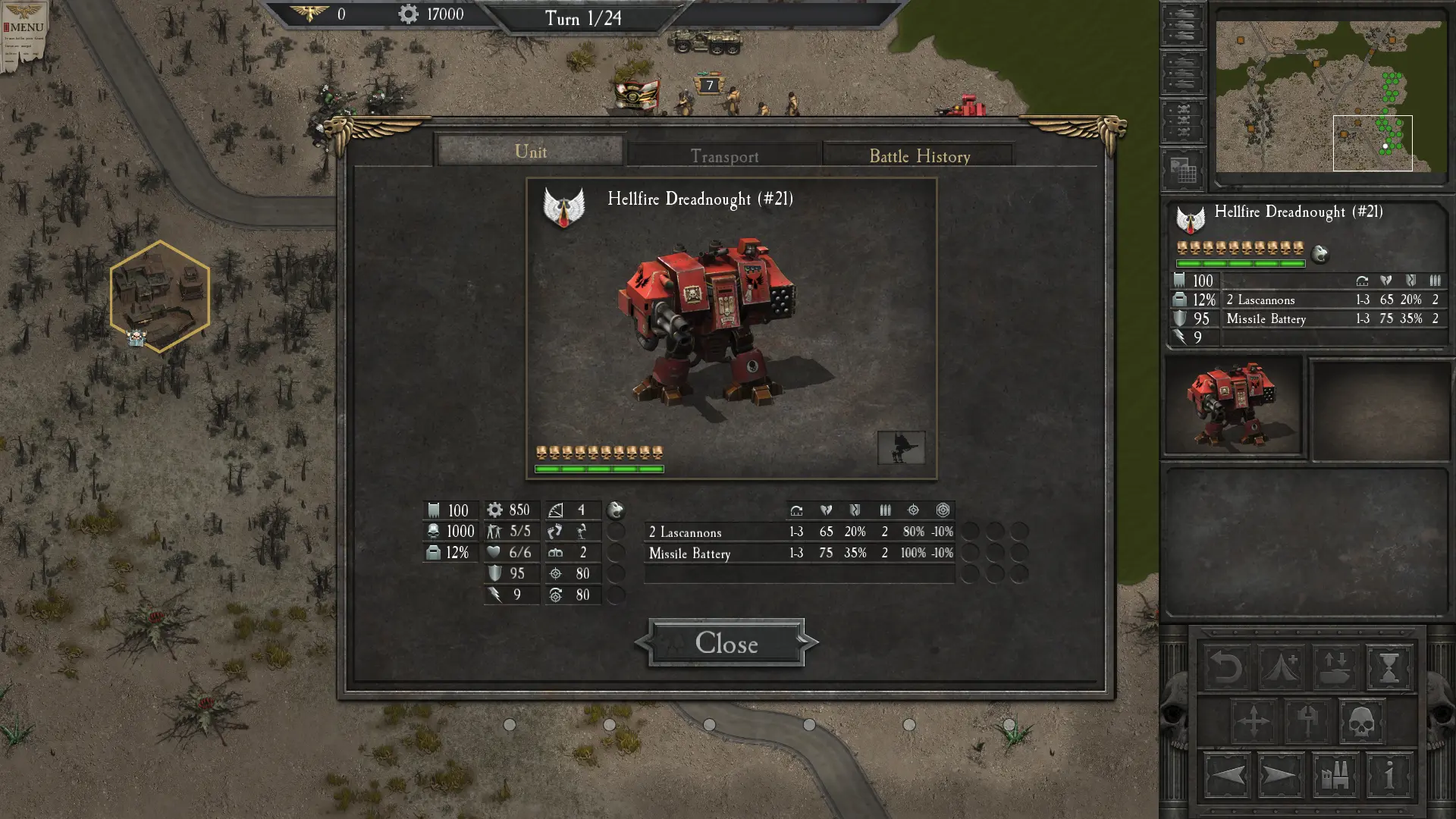 Раздел Battle History содержит список вражин, поверженных нашим отрядом.