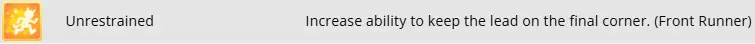 сильнейшее ускорение, доступно Сузуке и буквально выигрывает своей активацией забег
