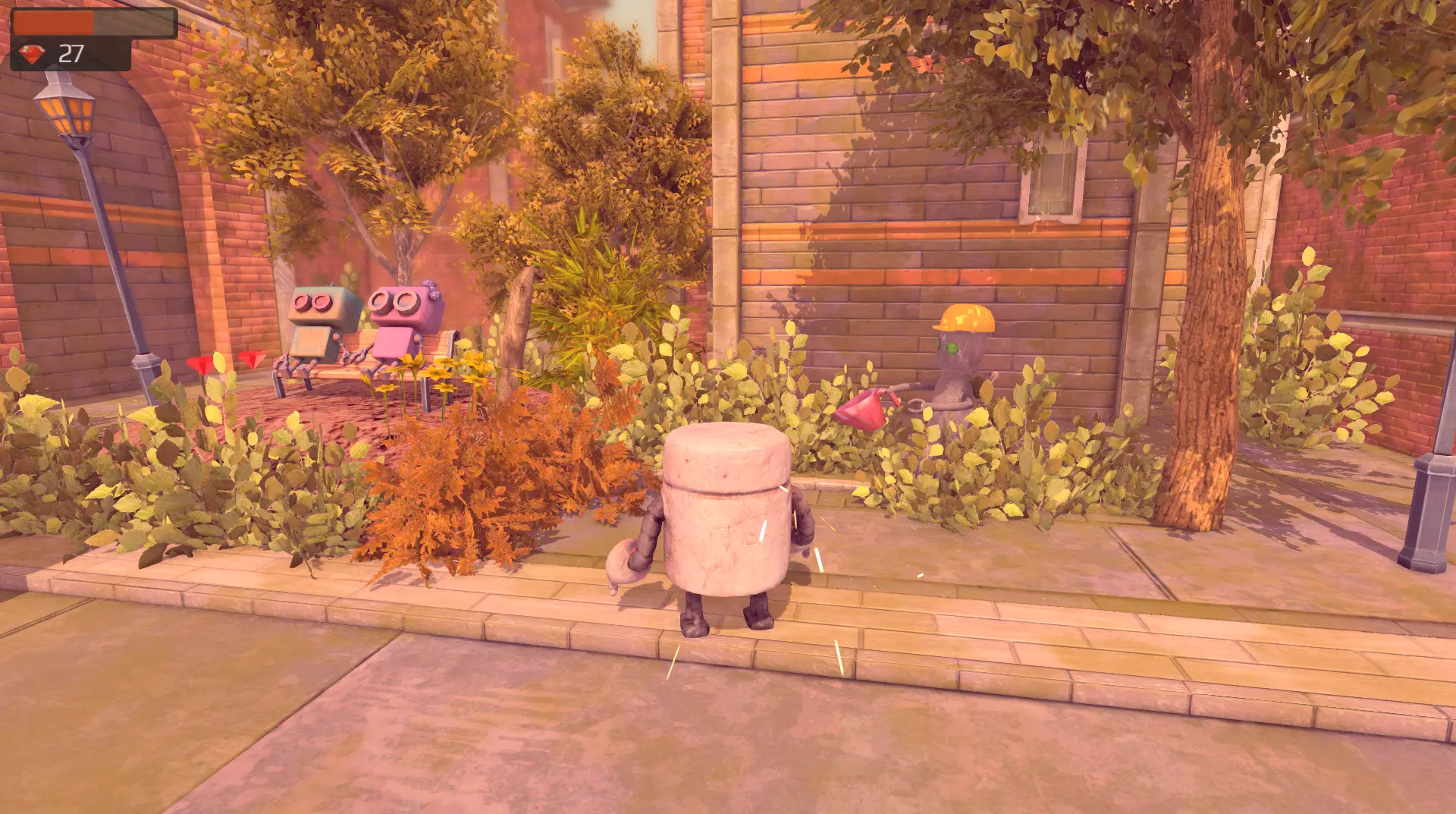 Даже как-то грустно наблюдать эту застывшую жизнь, ведь роботы, похоже, отлично проводили время