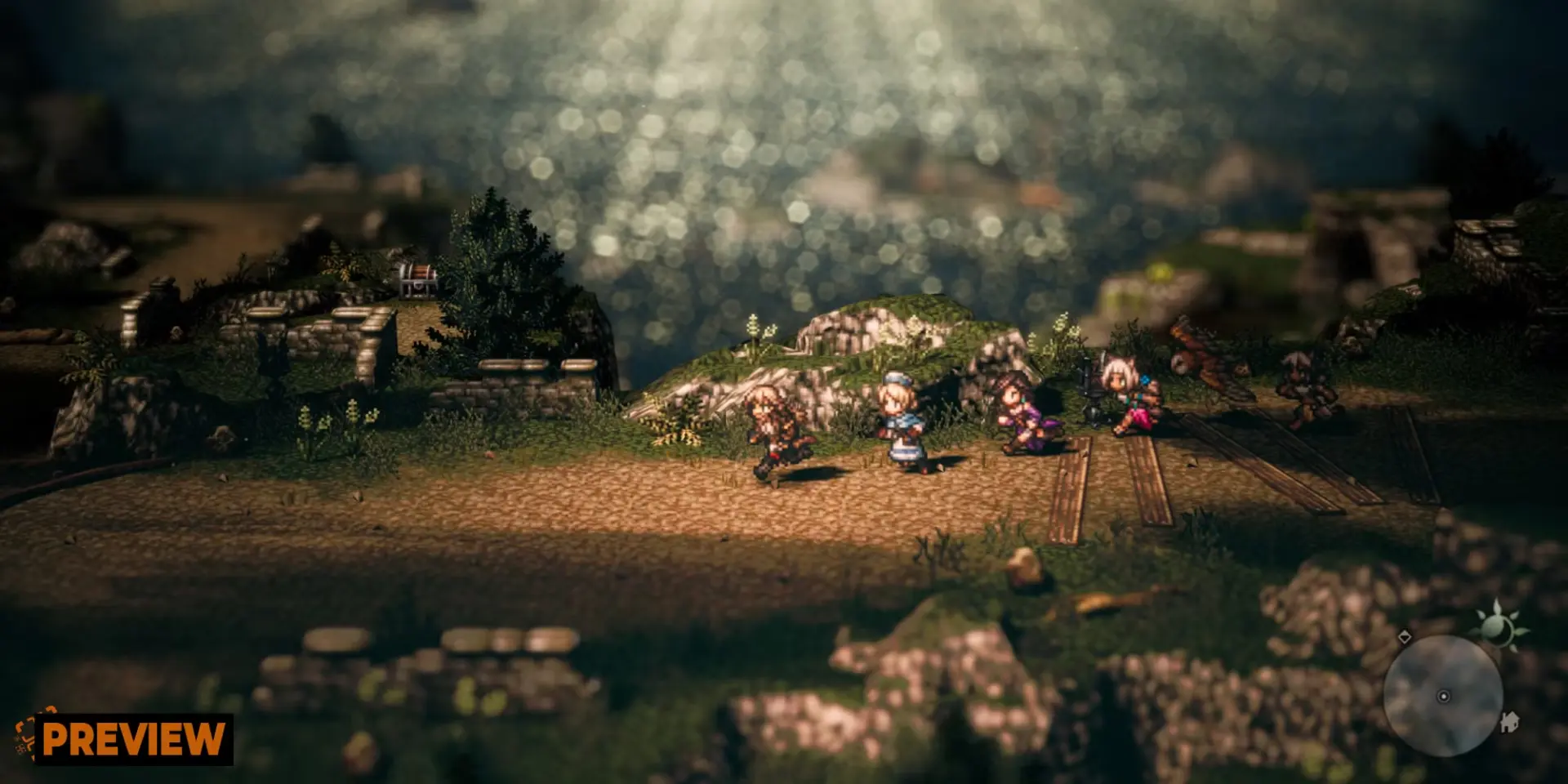 Для сравнения скрин из 
Octopath Traveller 2.