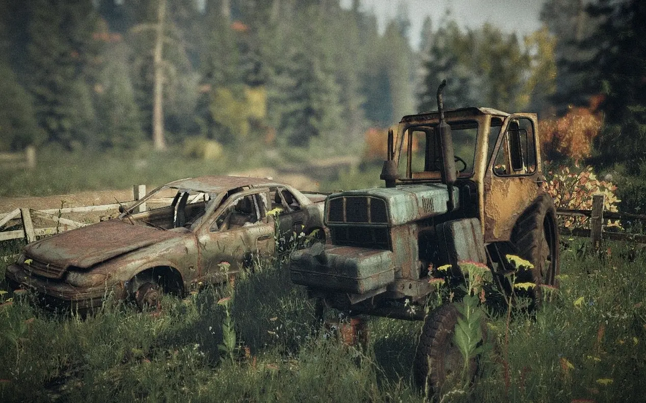 Самый старт - а уже следы заброшенной цивилизации