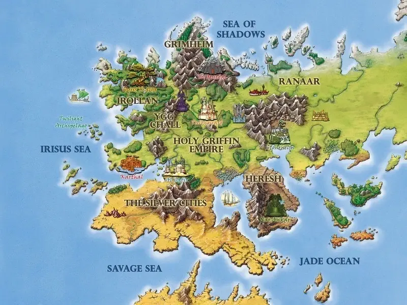 Карта Асхана, мира Might and Magic после ребута