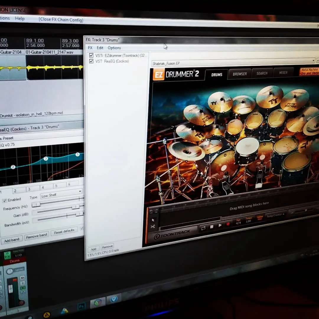 Процесс сведения/выравнивания баарабанов