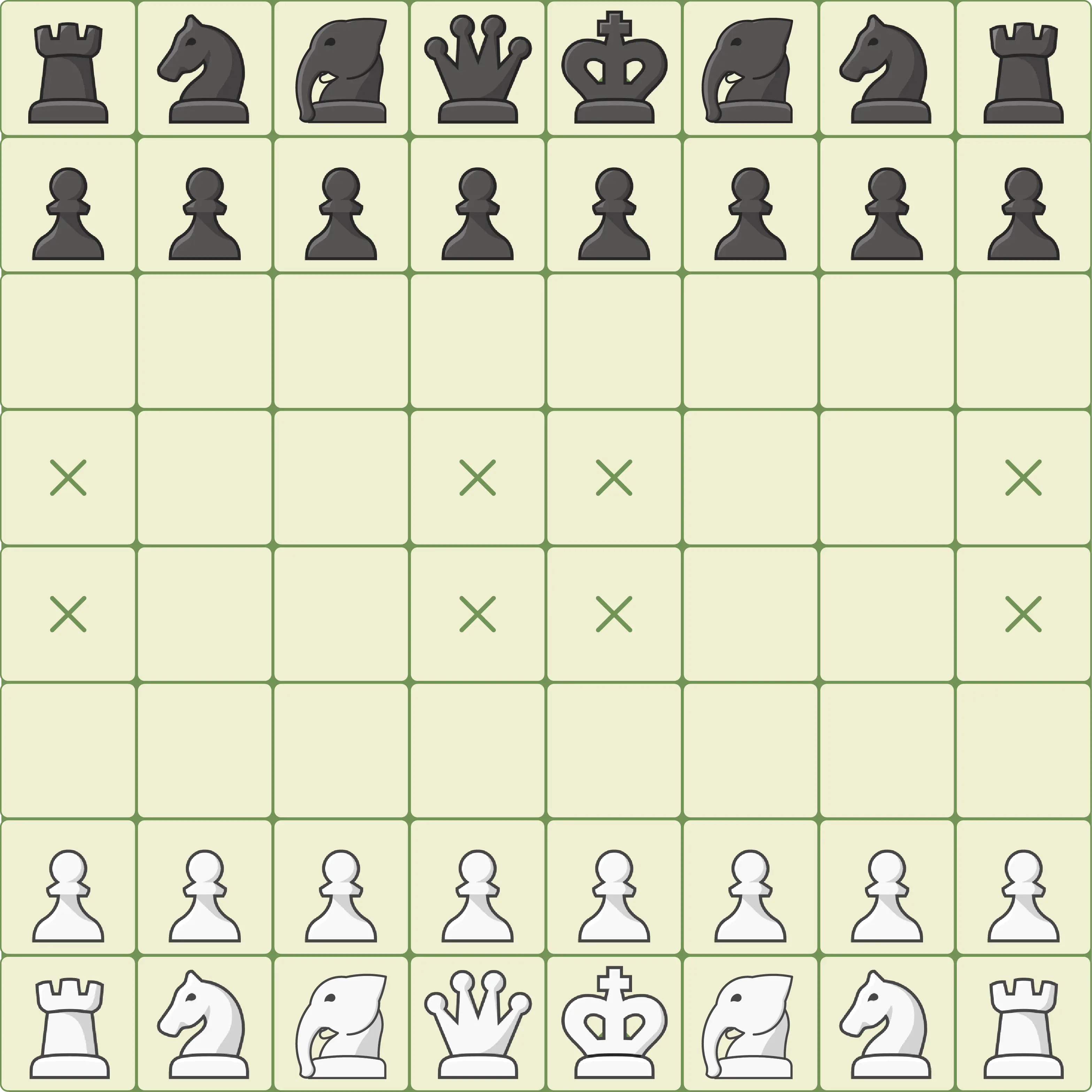 Расстановка фигур в шатрандже