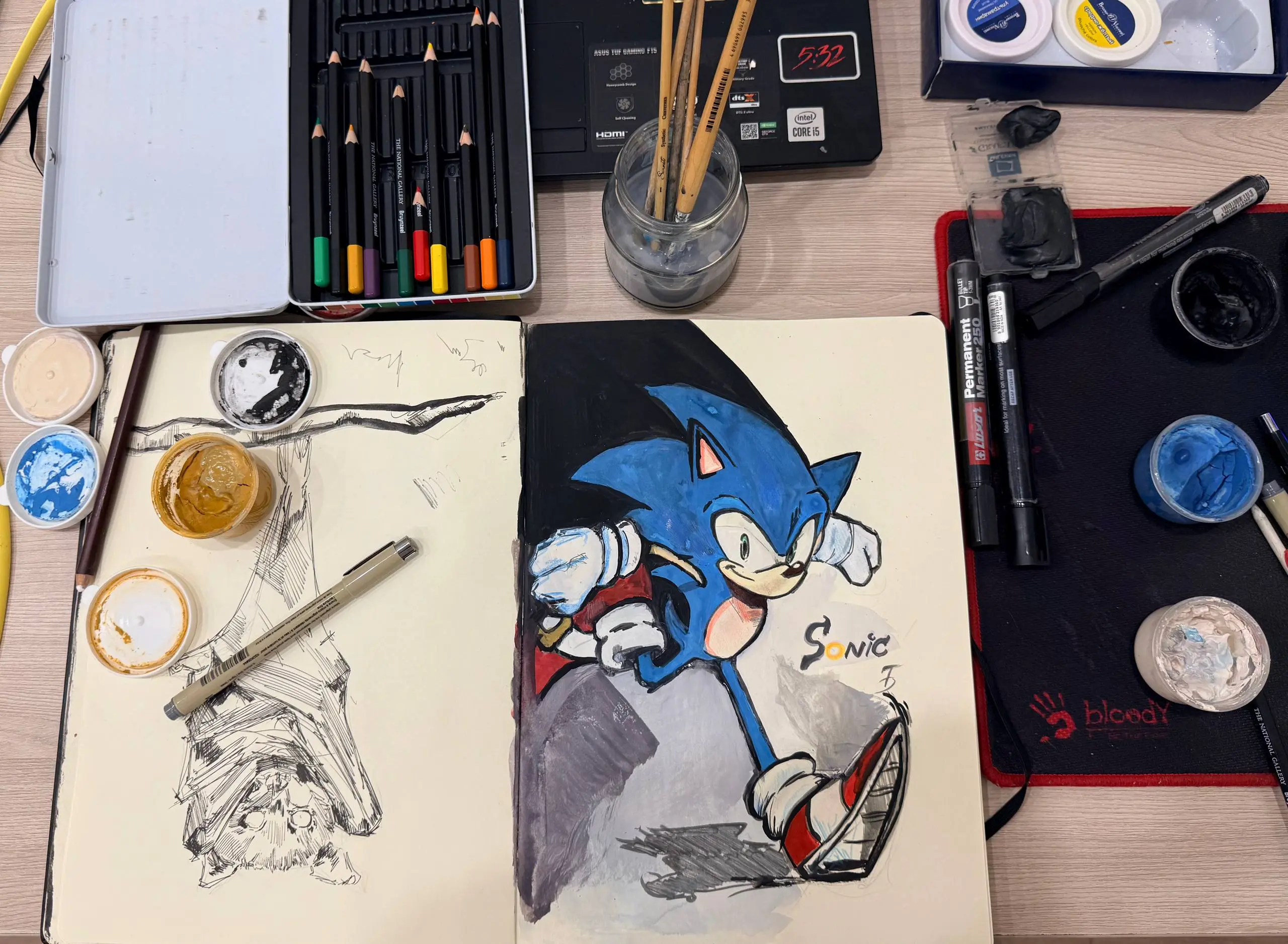 На фотографии представлены основные инструменты которыми я пользовался P.s. маркеры стырил с работы, они мне нужнее оказались