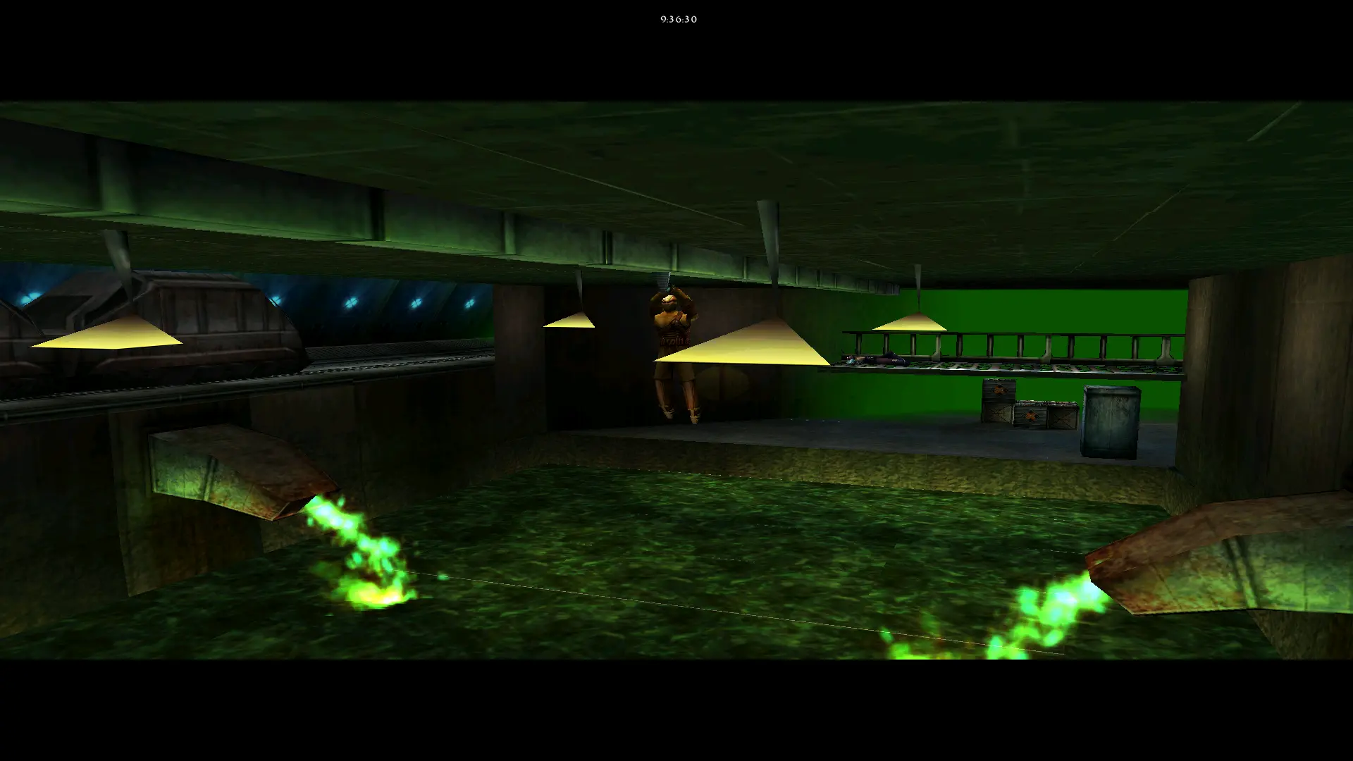 вот в этом самом месте в игре один из критичных багов, описанный на разных форумах. персонаж просто рандомно умирает, не важно, сколько у него здоровья. но я честно, долбясь лбом, как баран, нашёл решение самостоятельно. оказывается, что умирает персонаж из-за проезжающего справа поезда, у которого ебейший хитбокс