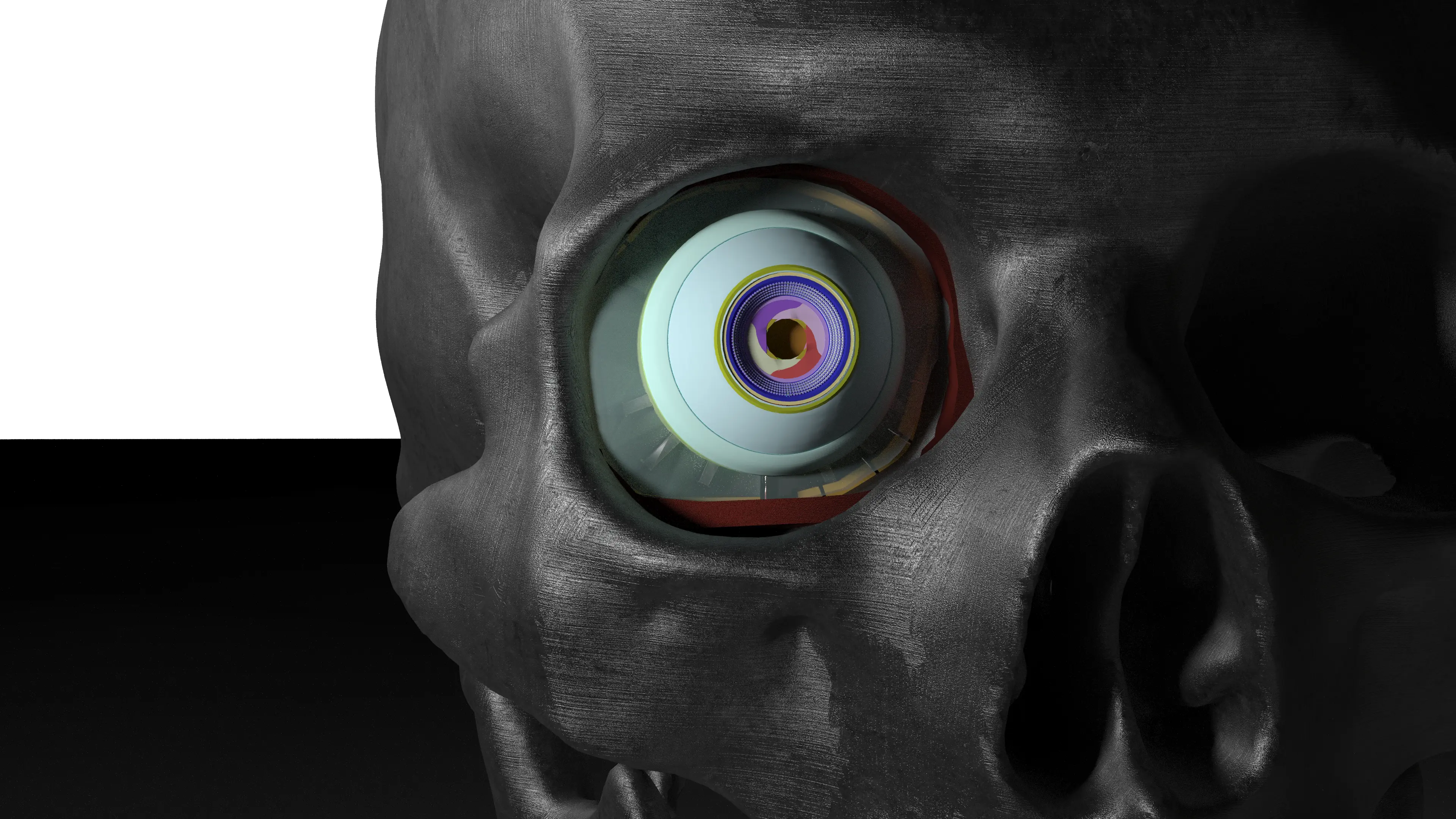 В процессе производилась доработка самого концепта , и менялись всякие мелочи по типу надписей и всяких значков. К примеру глазной стакан(первая картинка) изначально мог быть покрашен в тёмно серый , но многим он напоминал скорее стаканчик для кофе)) и было решено сделать его хромированным.