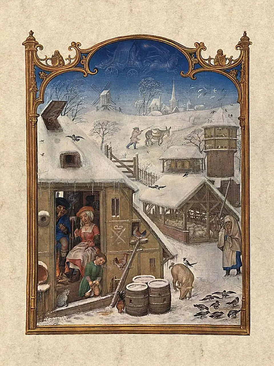 Здесь я сначала хотел выложить «Февраль» из Великолепного часослова герцога Беррийского, но решил, что мужские члены не соответствуют формату итогов, так что будет Brevarium Grimani