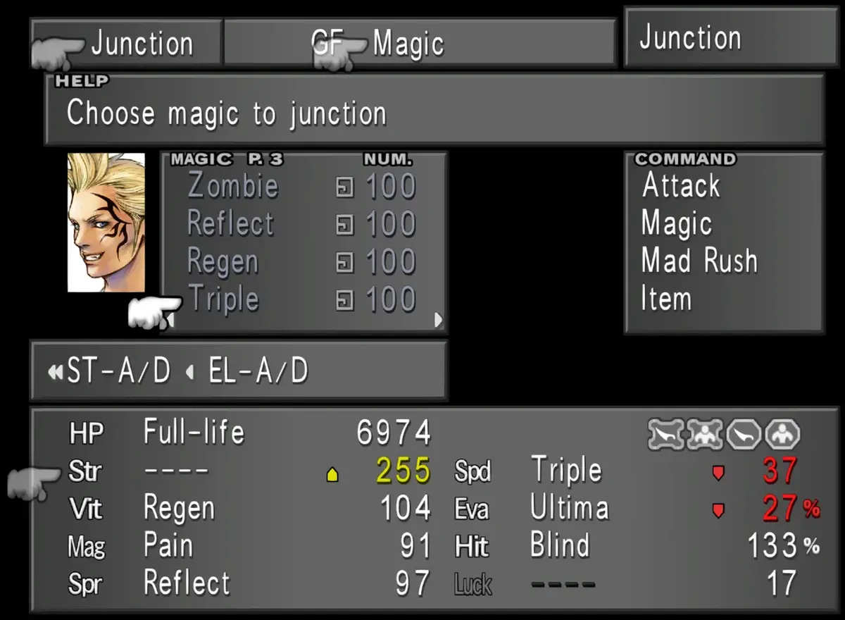 максимум параметра - 255. подбирай магию вручную или дай игре настроить автоматом