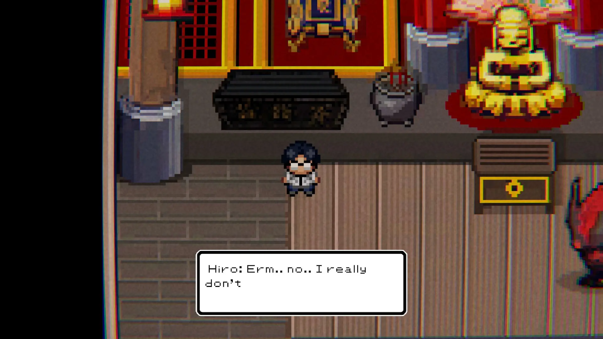 Демон гневливости такой: аааргх! ты пришёл потому что хочешь сразиться со мной?!