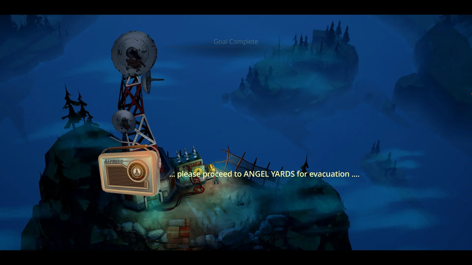 после нахождения высокой точки с антенной радио сообщит вам следующий пункт маршрута