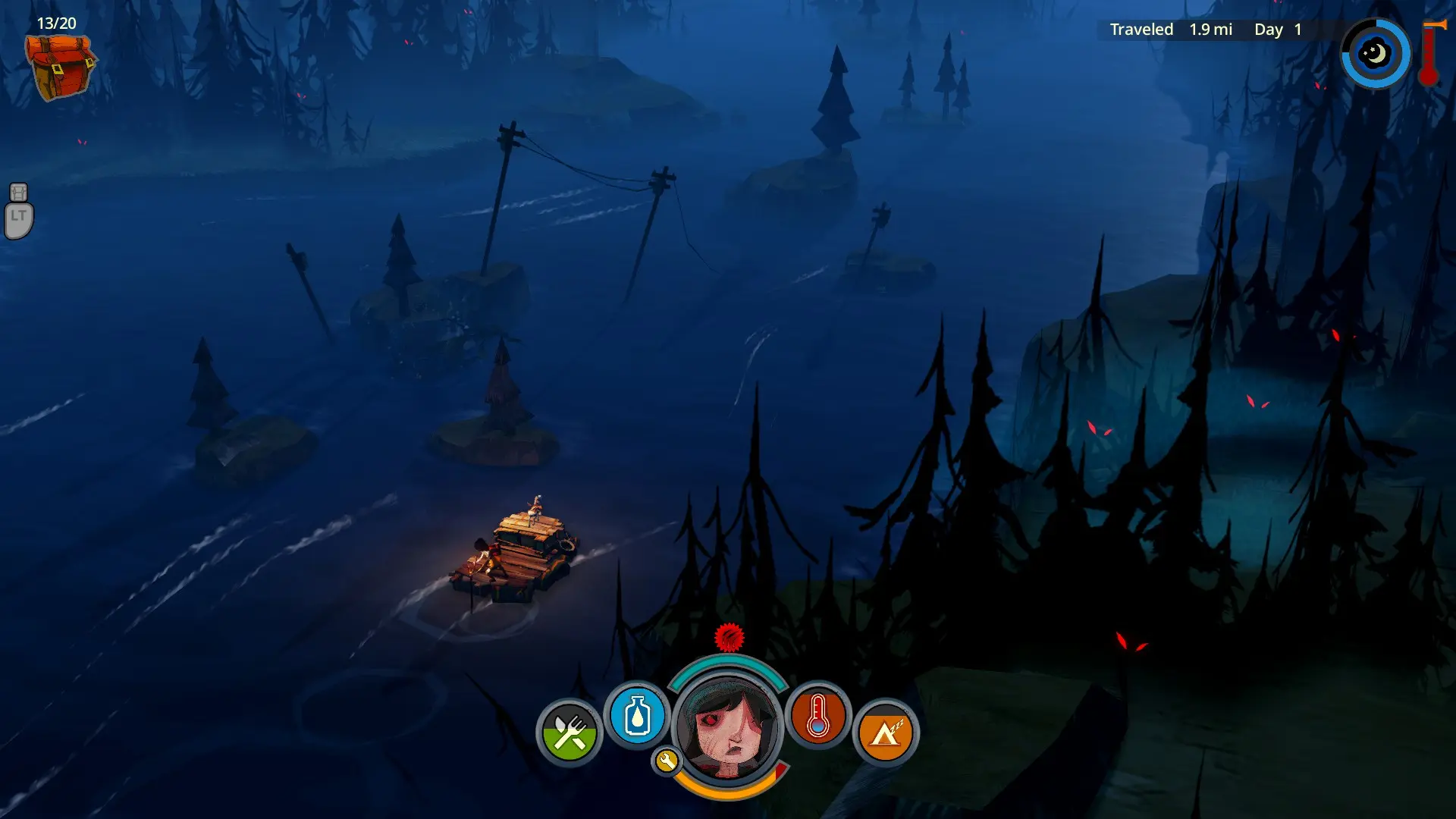 с наступлением ночи температура начинает падать, а если ещё и дождь ливанёт вообще холод