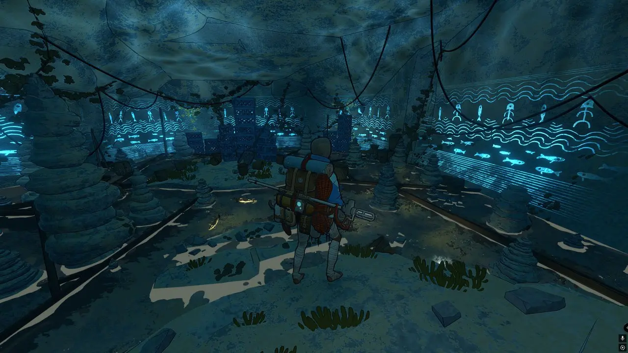 Вот так выглядит рыбная ферма высоко в горах, в пещере. Очень там красиво и атмосферно. Примерно на этом месте я остановился сделать привал.