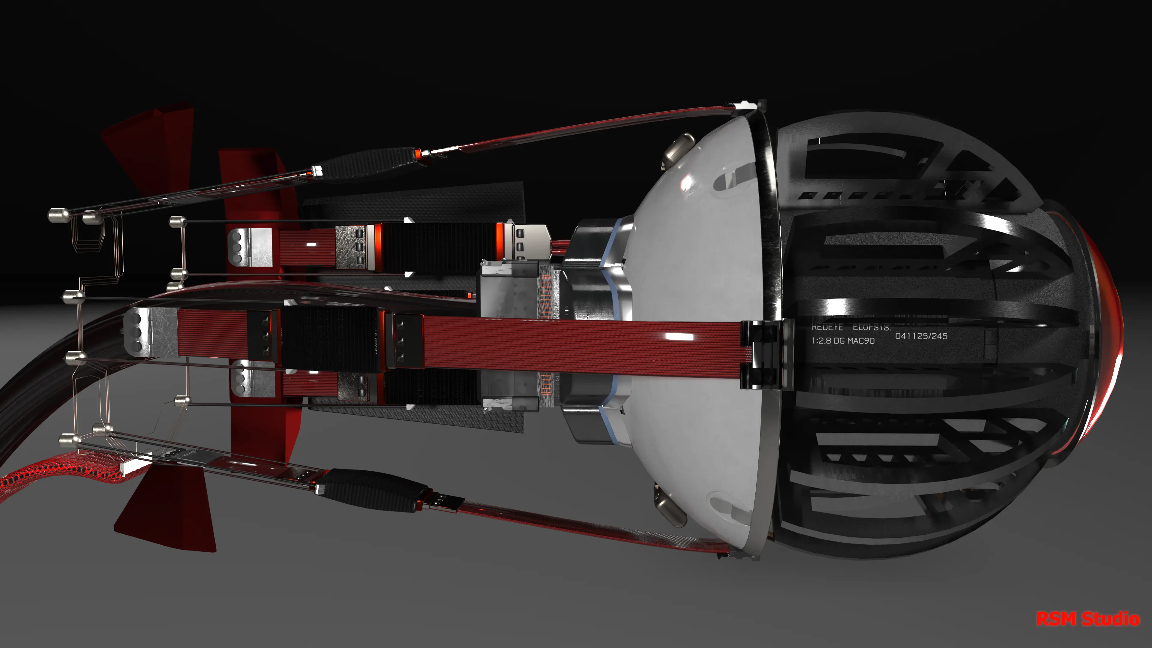 Полуразобранный глаз , без стакана