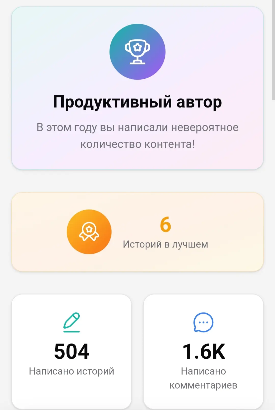 Это был хороший год