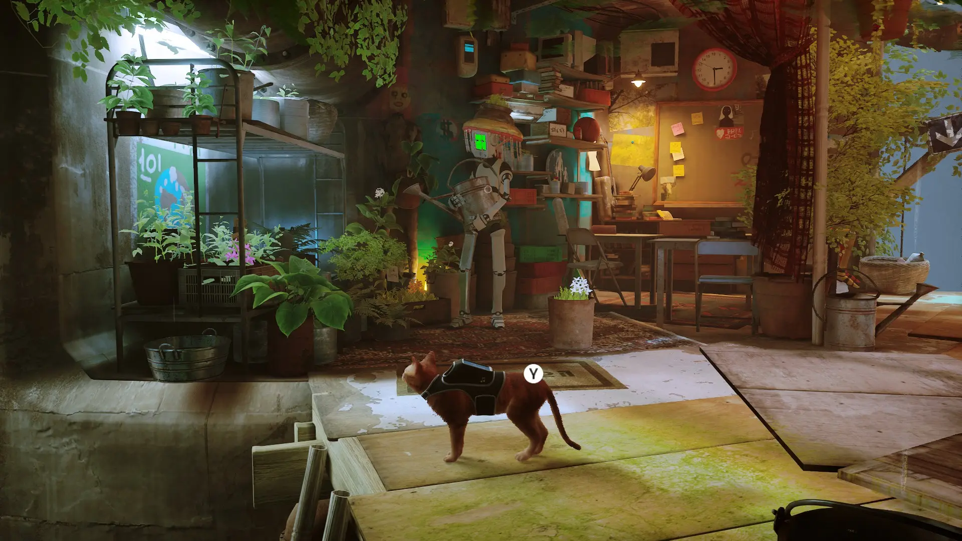 кто-то из роботов ухаживает за растениями, хотя в этом для них нет пользы и нужды