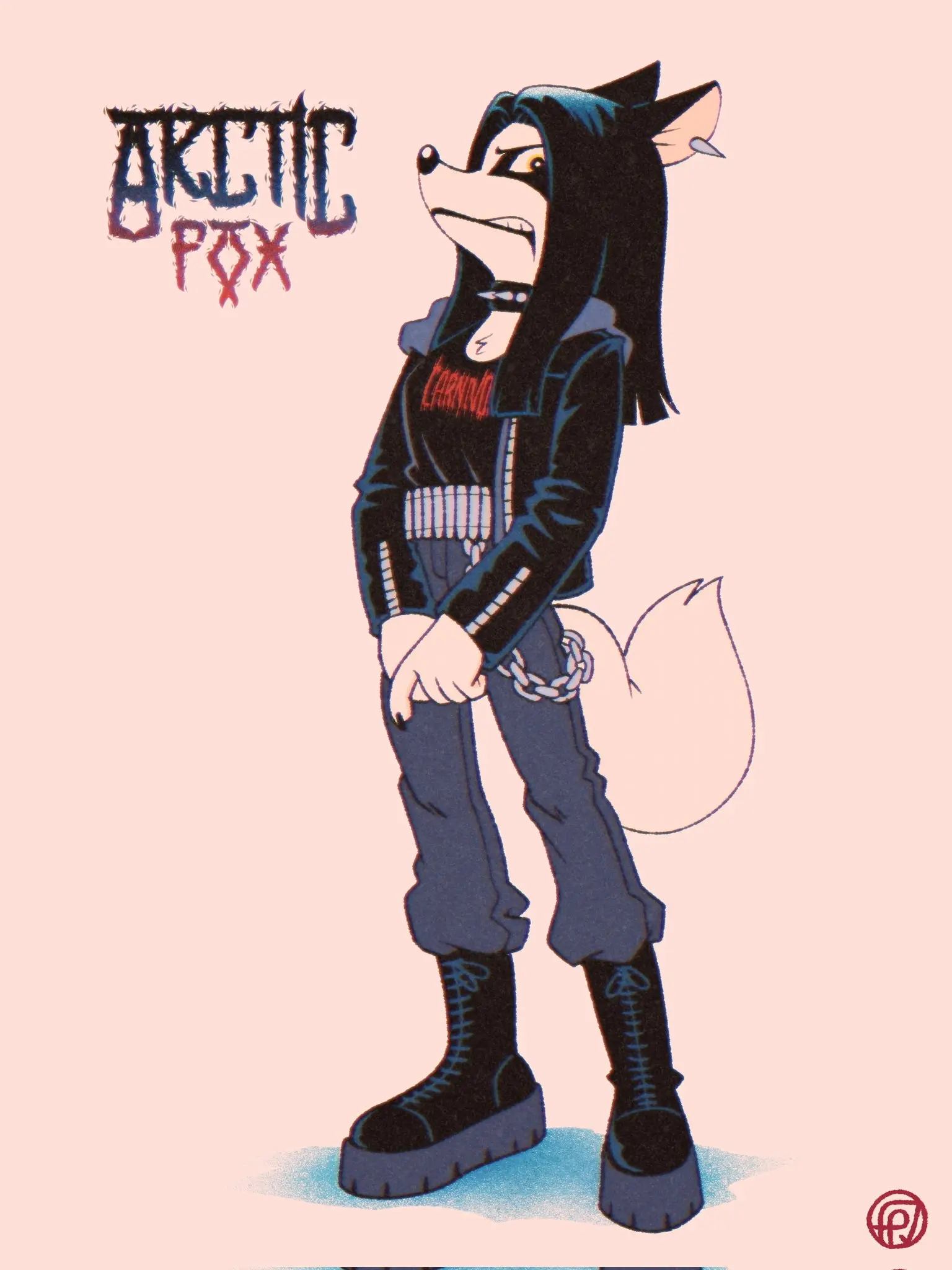 22. Арктическая / полярная лисица в готической одежде