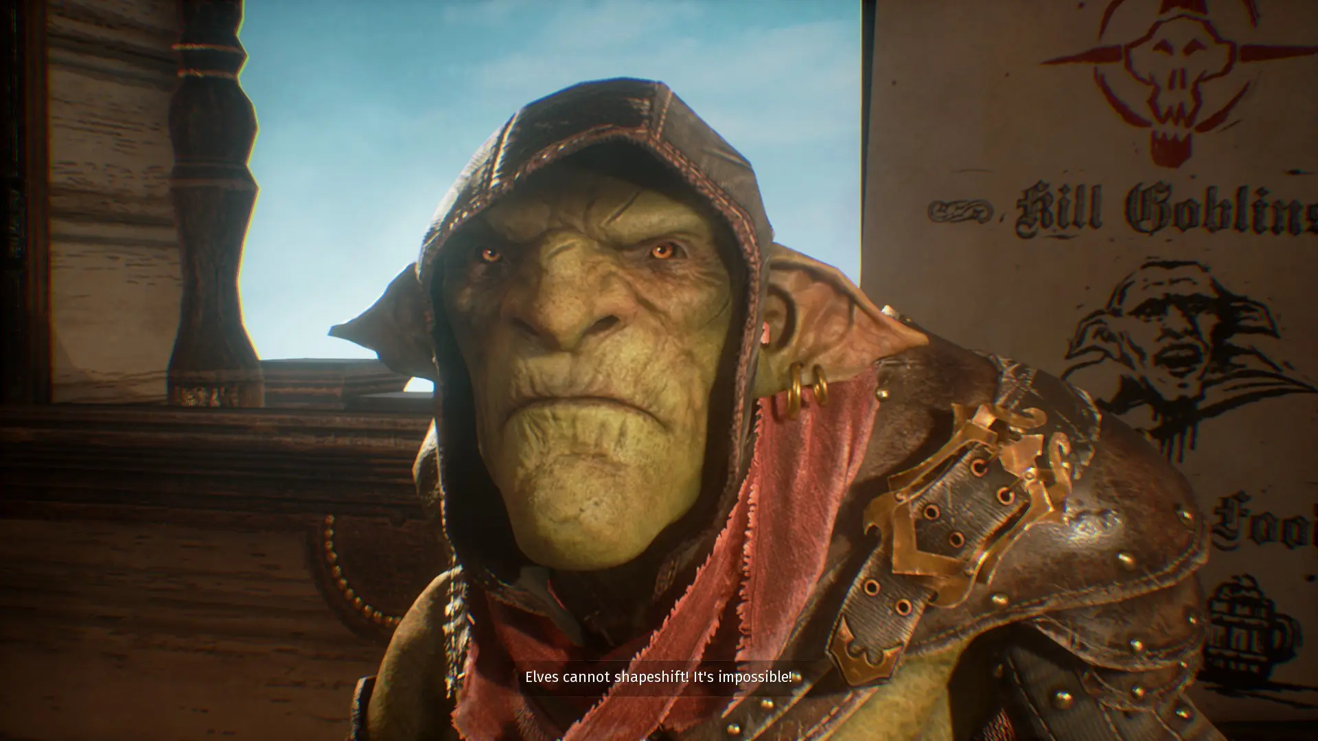 хоть с фактурностью персонажа в игре всё хорошо. ещё и голос англ озвучки прям как будто создан для этого зелёного карлика