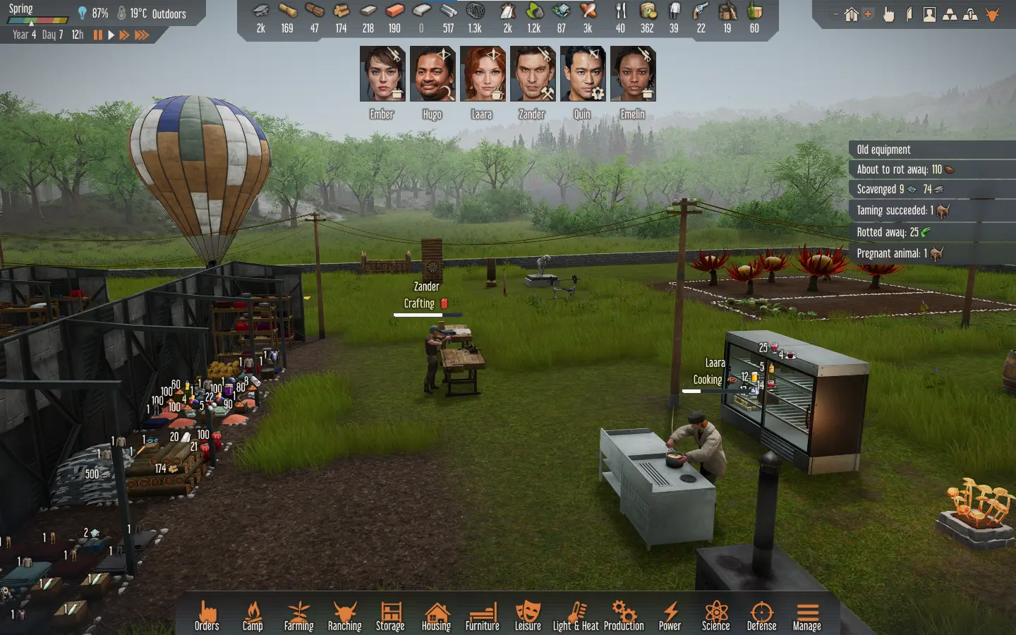 Колонисты занимаются тяжкими трудами - готовкой и получением топлива из навоза.