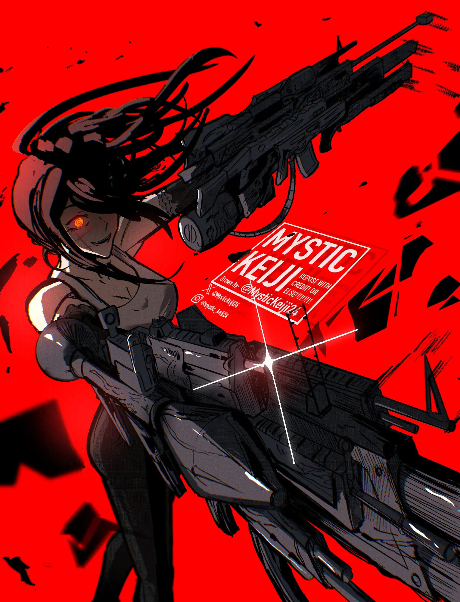 Source: @mystickeiji24.bsky.social тут я не поняла кто это, вроде и Аса, но глаза от Пауэр, а наряд частично Резе даже напоминает, мангу пока не читала.