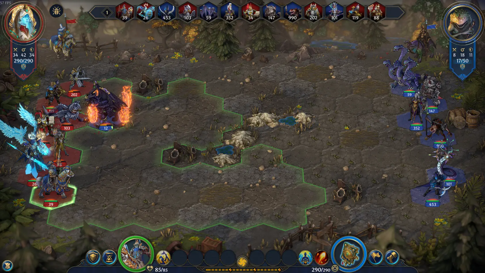 Финальный бой 7-часовой катки. Разрыв по статам героев просто огромный.