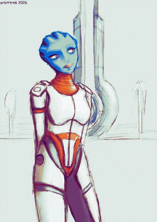 По Mass Effect: кварианка в кокошнике, подконтрольный Властелину Сурен и некая азари на Цитадели.