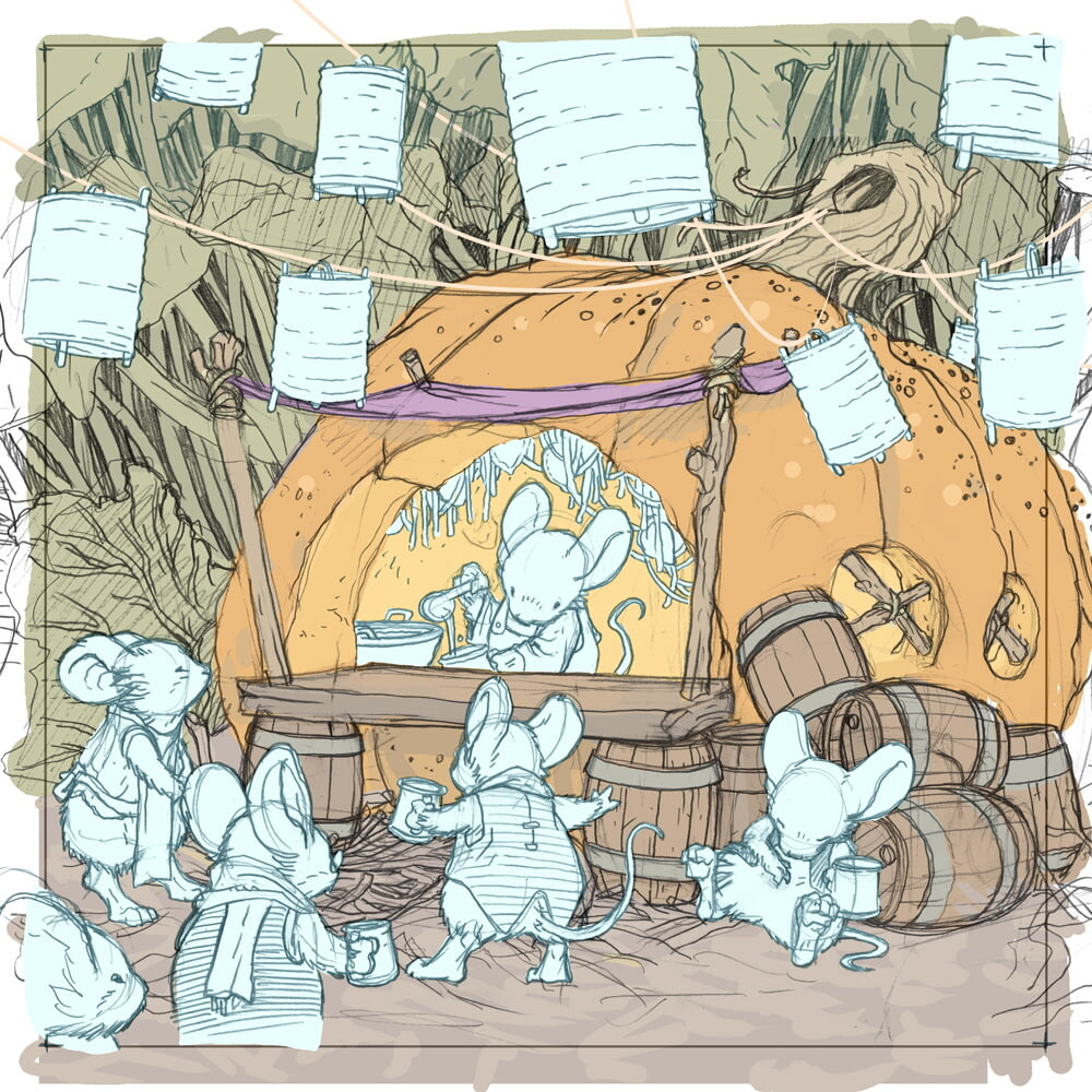 Я слегка наклонил угол обзора, чтобы толщина тыквенной стенки была видна, а не скрыта тентом.