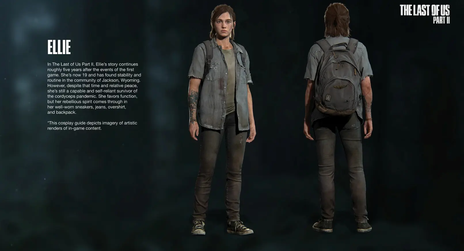 Элли в гайде и Элли в игре