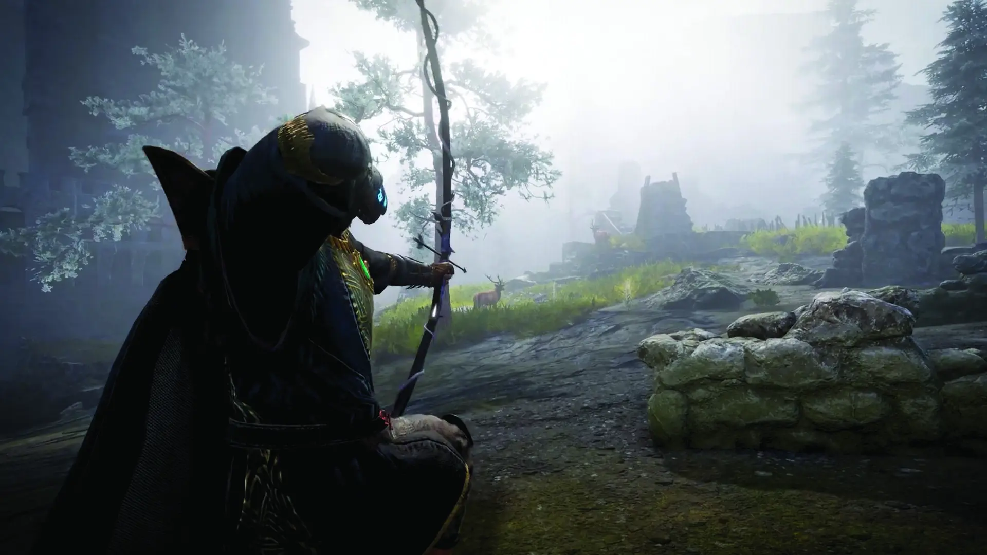 Своих скриншотов почему-то не нашлось, хотя я точно помню, что делал, поэтому вот вам скрин со страницы игры в Стиме. Стелс-лучник прямиком, ну да, из Скайрима.