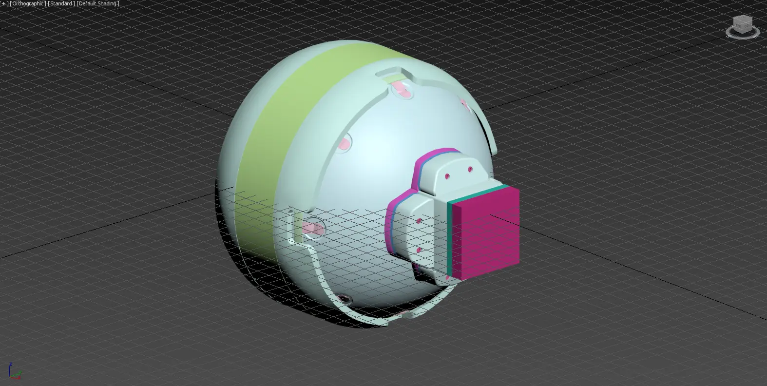 Вид сзади ( Коннектор не смоделирован  и края ещё не обработаны)