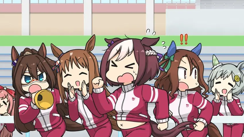 @hamu_koutarou, соперницы Сейюн: Agnes Digital (фрагмент), El Condor Pasa, Grass Wonder, Special Week, King Halo и сама Скай.