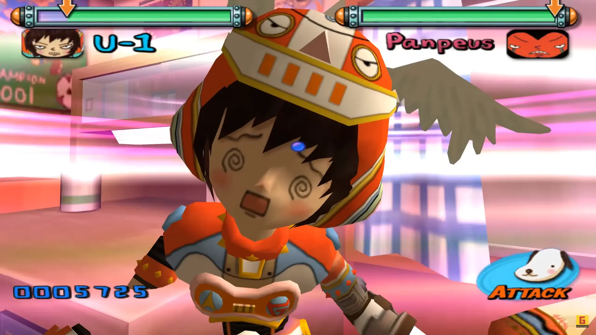 Gitaroo Man с PS2, ещё один источник вдохновения создателей Friday Night Funkin'. В этой игре тоже нужно было участвовать в музыкальных дуэлях. При этом, у персонажей были полоски здоровья, что тоже нашло отражение в FNF, хоть и в другом виде.