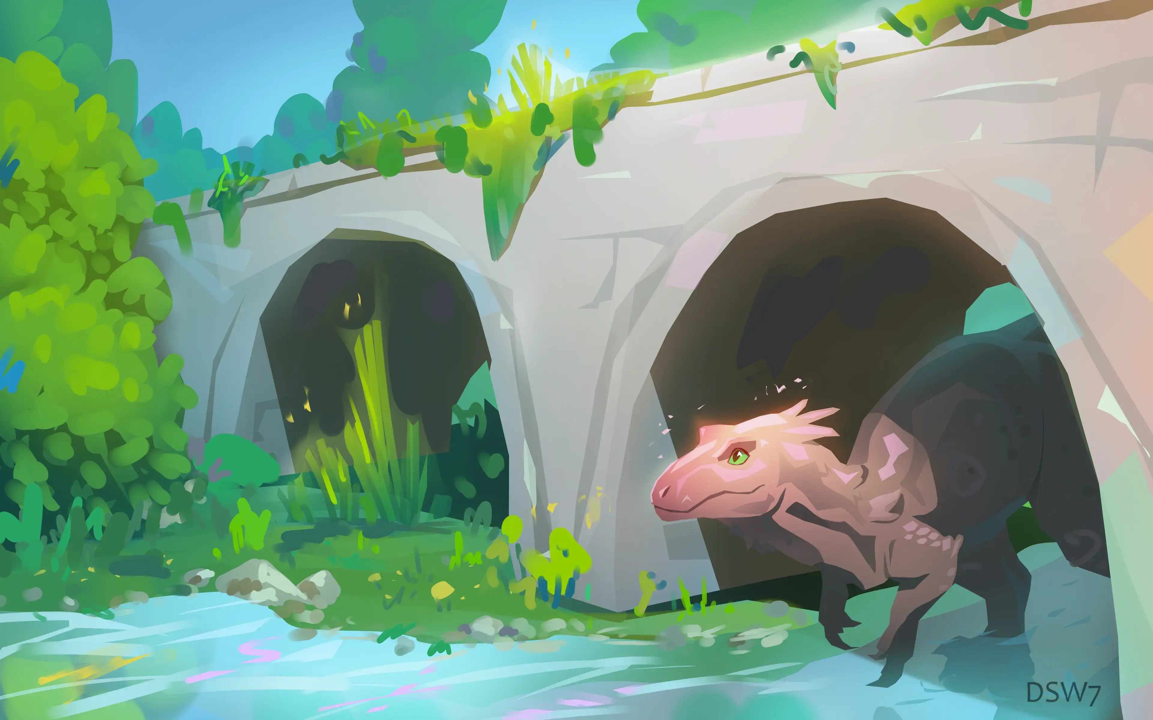 Нет, серьёзно, вы видели, каких красивых динозавров рисует эта кудесница?