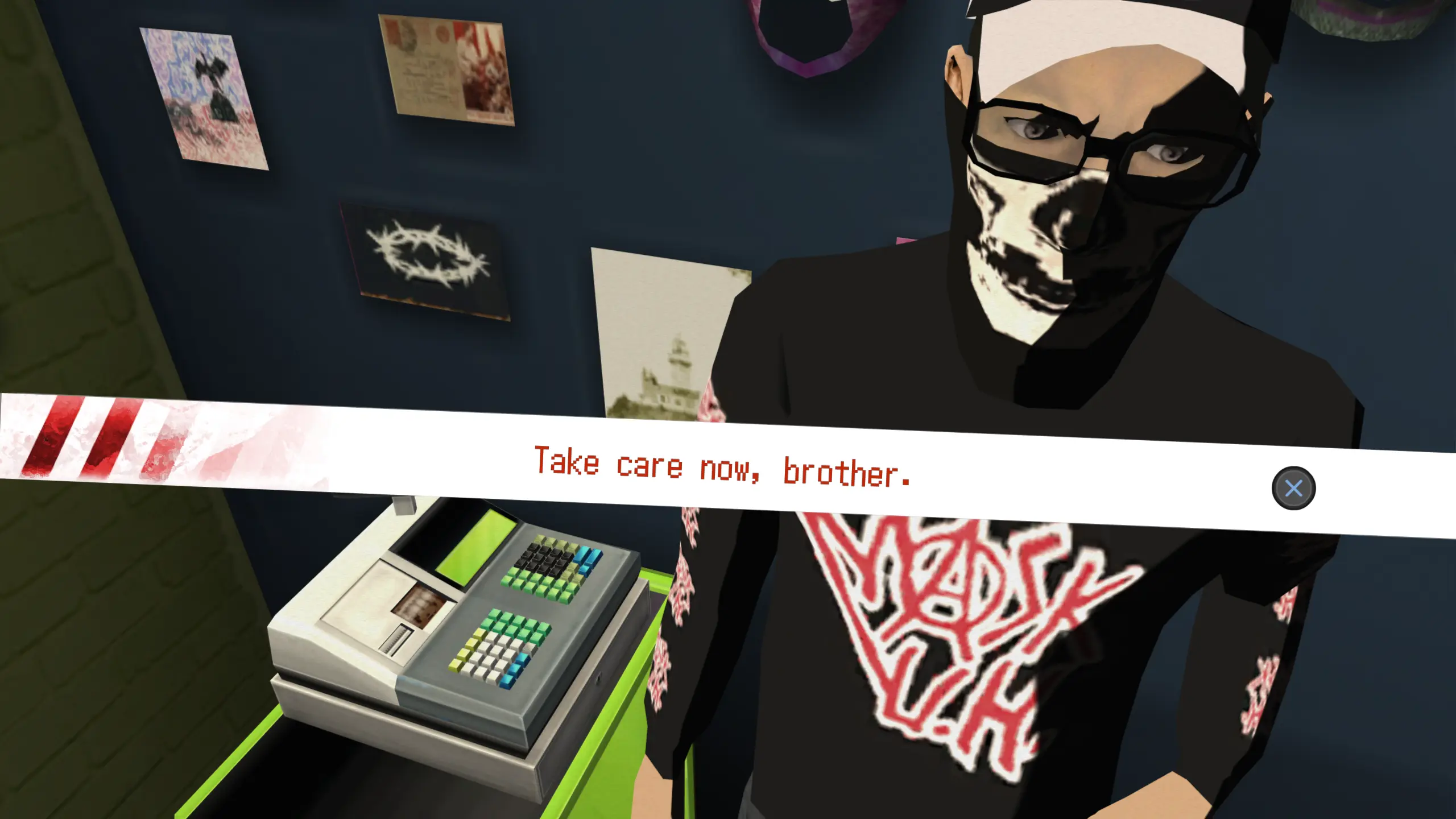 У Такэси Уэти есть и псевдоним — Mask de Uh, и он же писал для игрового журнала, тогда Famitsu, статьи. Потому Suda51 по сути добавил его по блату, так сказать, в том числе потому, что они друзья в реале.