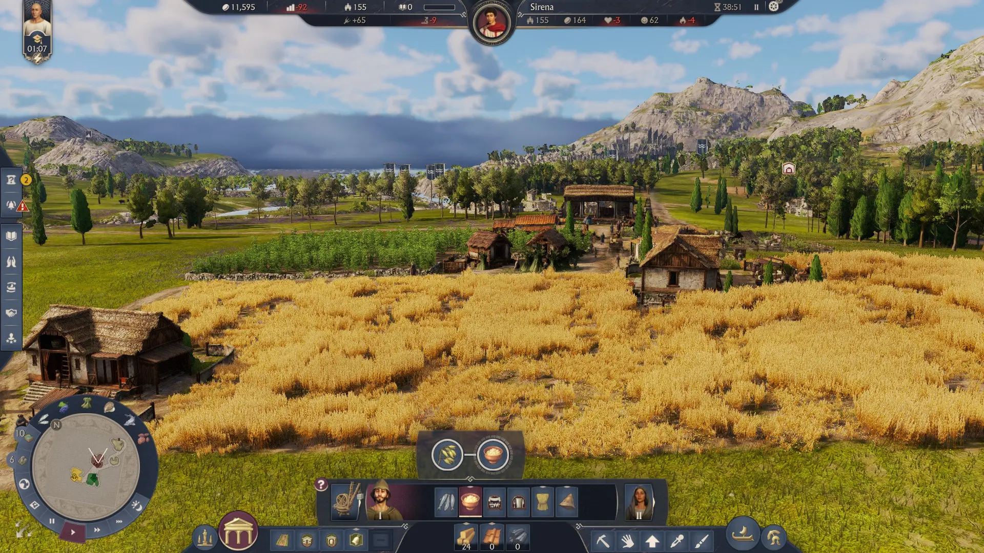 На скриншоте видно плохо, но горный перевал на заднем плане вместе с деревьями подёргивались и "болели"