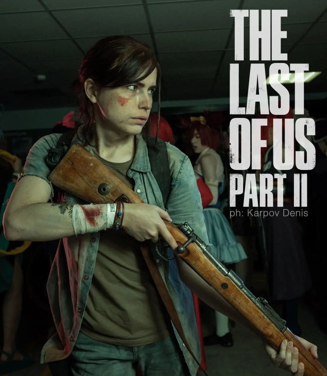 (9 фото) Фотки с феста. Повезло, что на фесте оказался реконструктор, который одолжил винтовку для фоток. Повезло, что попала на автограф-сессию к Кузнецову, который озвучил Джоэля в русской локализации.