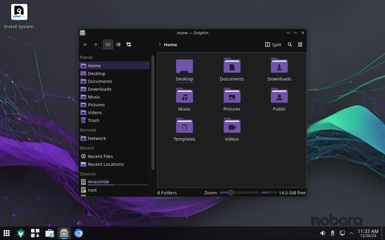 KDE с темой