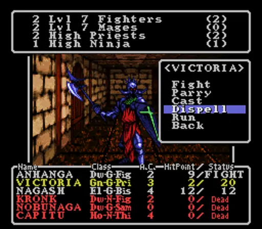 В ремейке трилогии Wizardry на SNES гораздо лучше графика и интерфейс, так что это отличная входная точка.