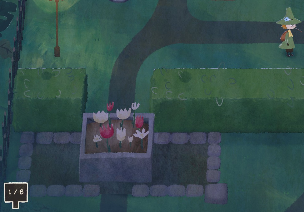 Клумба, которую нужно подвинуть для открытия пути