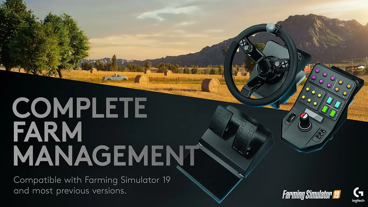 [Logitech Heavy Equipment Bundle]: Помню на этапе выбора руля мне попадался такой экземпляр, разработанный специально для Farming Simulator.