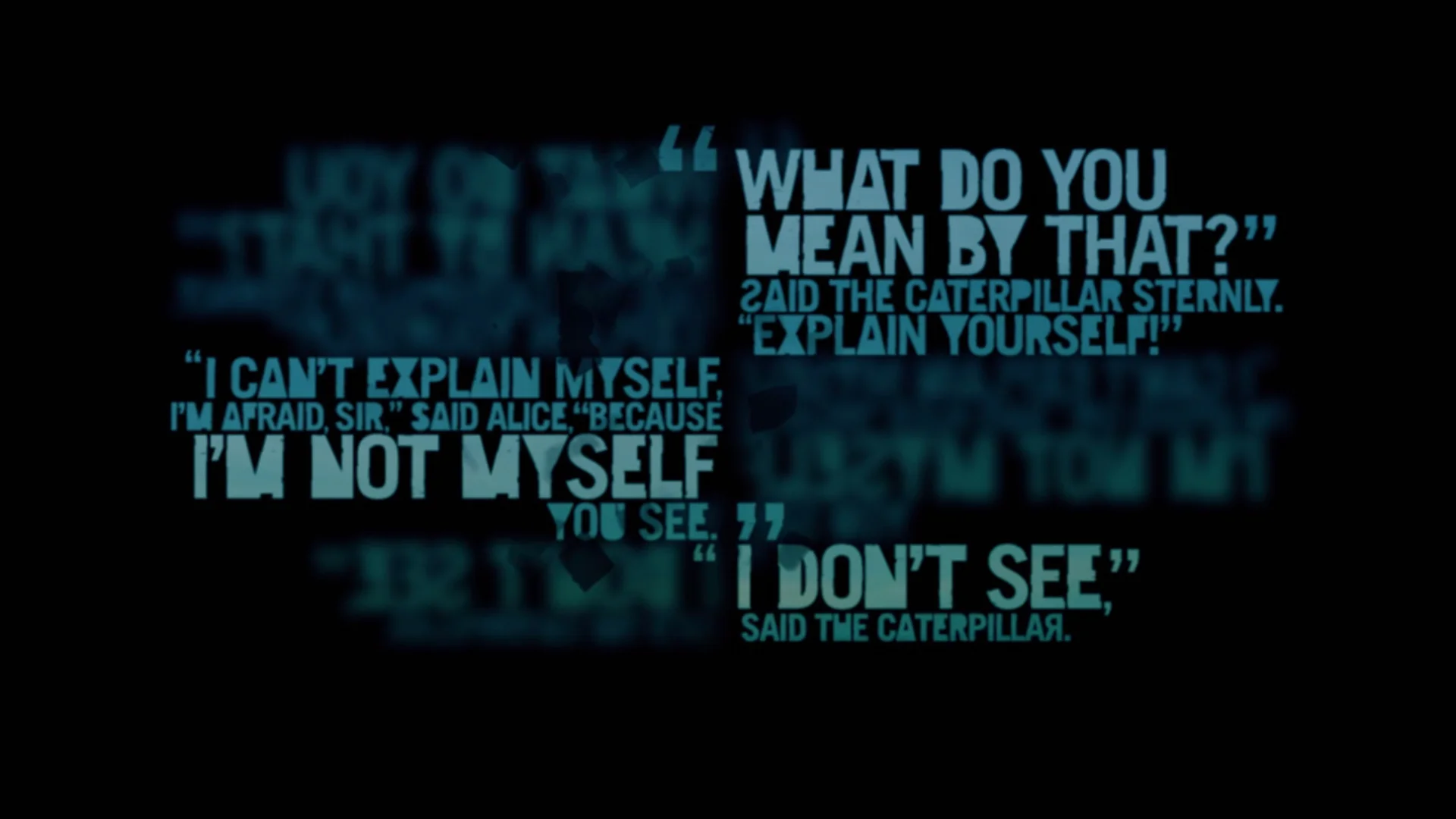 – Ты ... кто… такая? – спросила Синяя Гусеница.