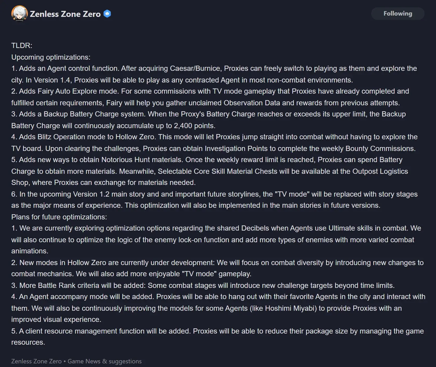 Саммари по интервью с разработкой, ниже мой вольный перевод