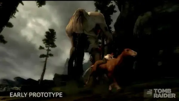 Ранний прототип всё того же перезапуска Tomb Raider, тут, я думаю, сходство с Shadow of the Colossus более чем очевидно.