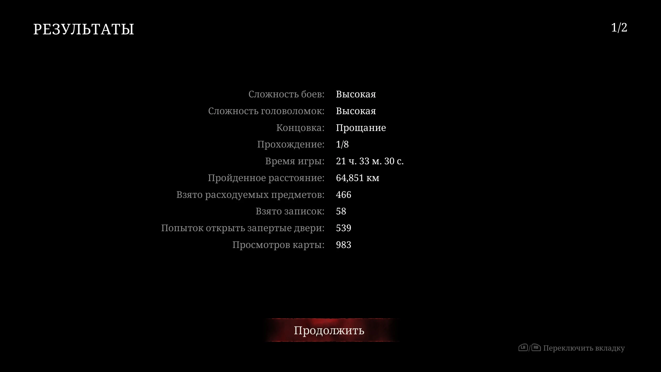 Итоги первого прохождения #1.