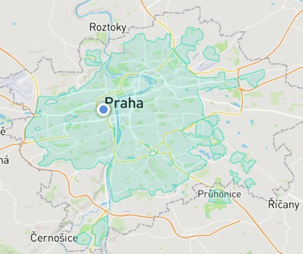Зоны парковки в Праге