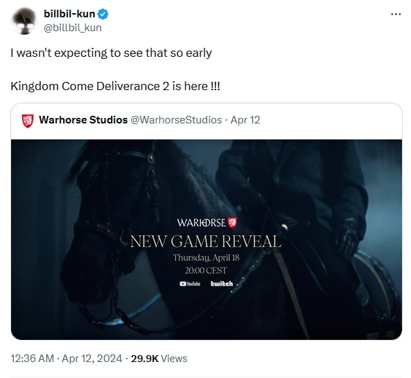 Я не ожидал увидеть это так рано. Kingdom Come Deliverance 2 уже здесь!!!